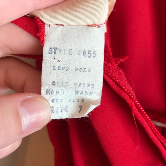 Vintage Red Party Dress - Picture 5 of 7